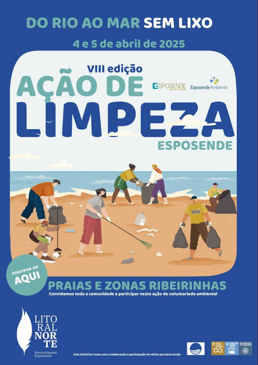 VIII Ação de Limpeza | 4 e 5 de abril | Praias e Zonas Ribeirinhas