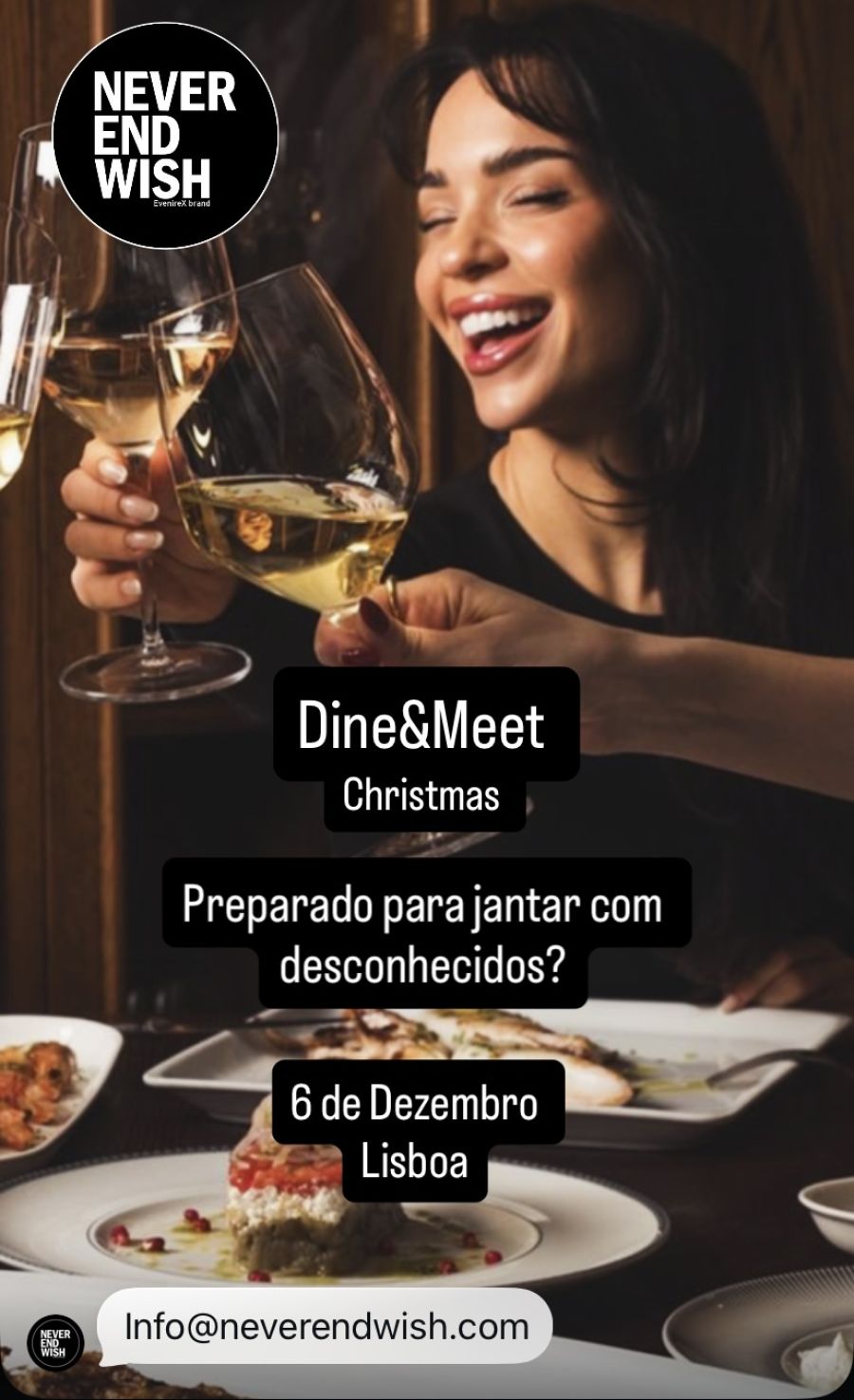 Dine&Meet Christmas Event | Cocktail |  Jantar Solteiros | Singles Dinner