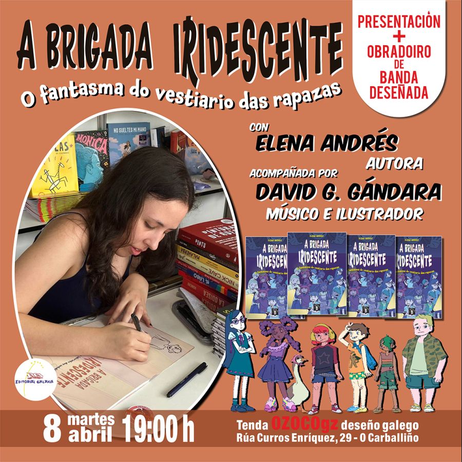 Presentación + obradoiro de A BRIGADA IRIDESCANTE. O FANTASMA DO VESTIARIO DAS RAPAZAS