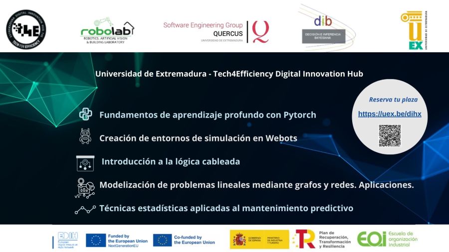 Webinars gratuitos en digitalización Avanzada UEX - Digital Innovation Hub