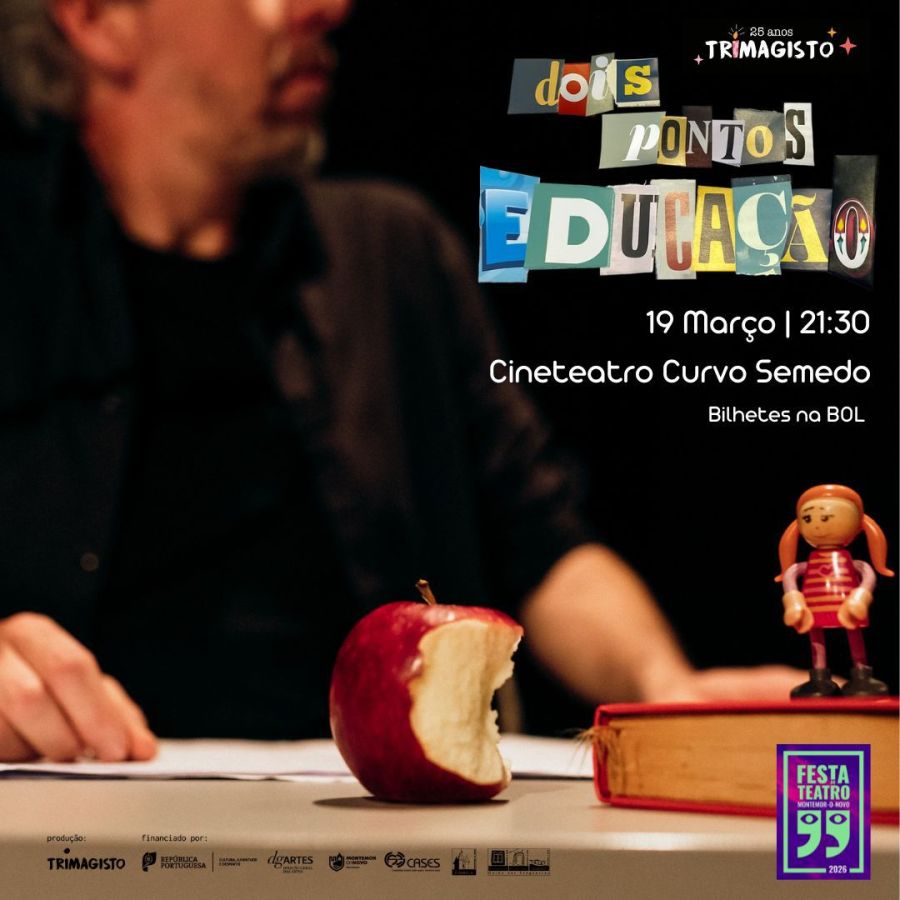 “Dois Pontos Educação” da Trimagisto na Festa do Teatro’26 em Montemor-o-Novo