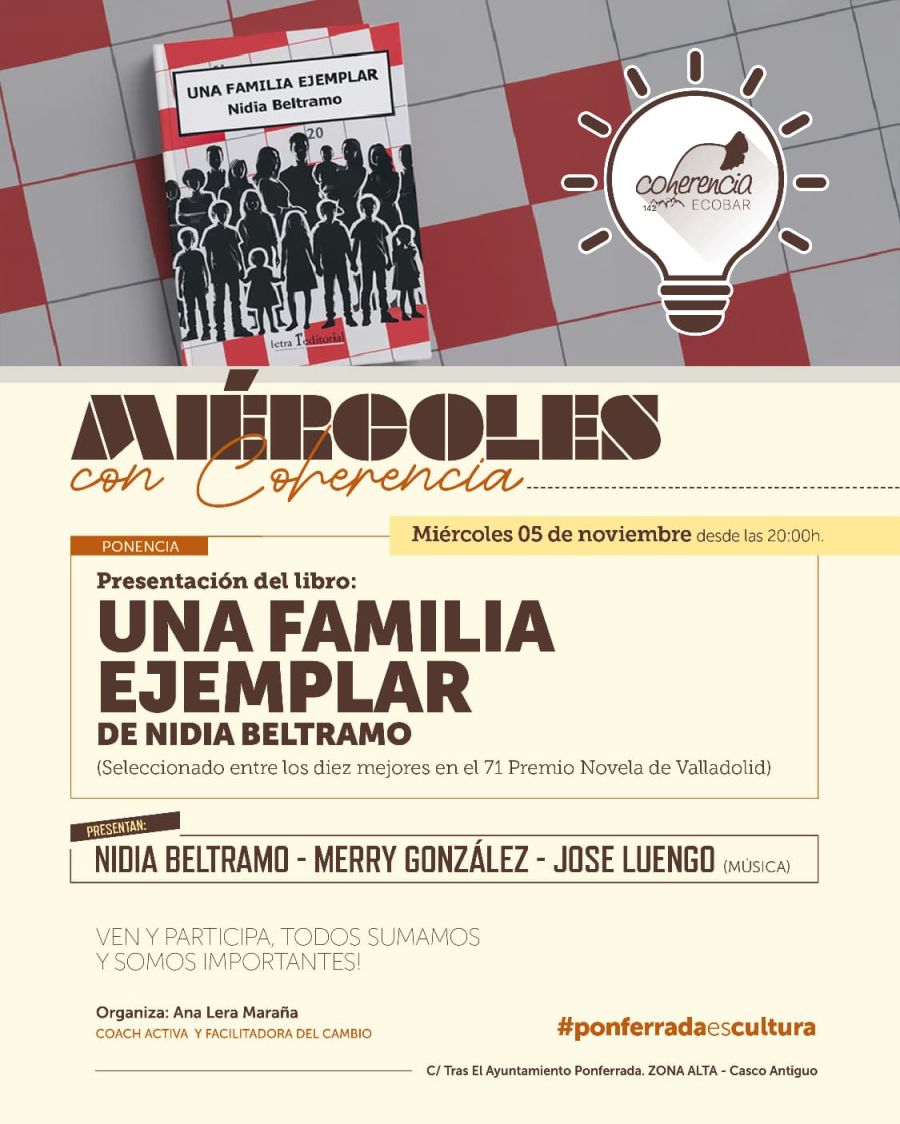 Presentación de la novela UNA FAMILIA EJEMPLAR de Nidia Beltramo