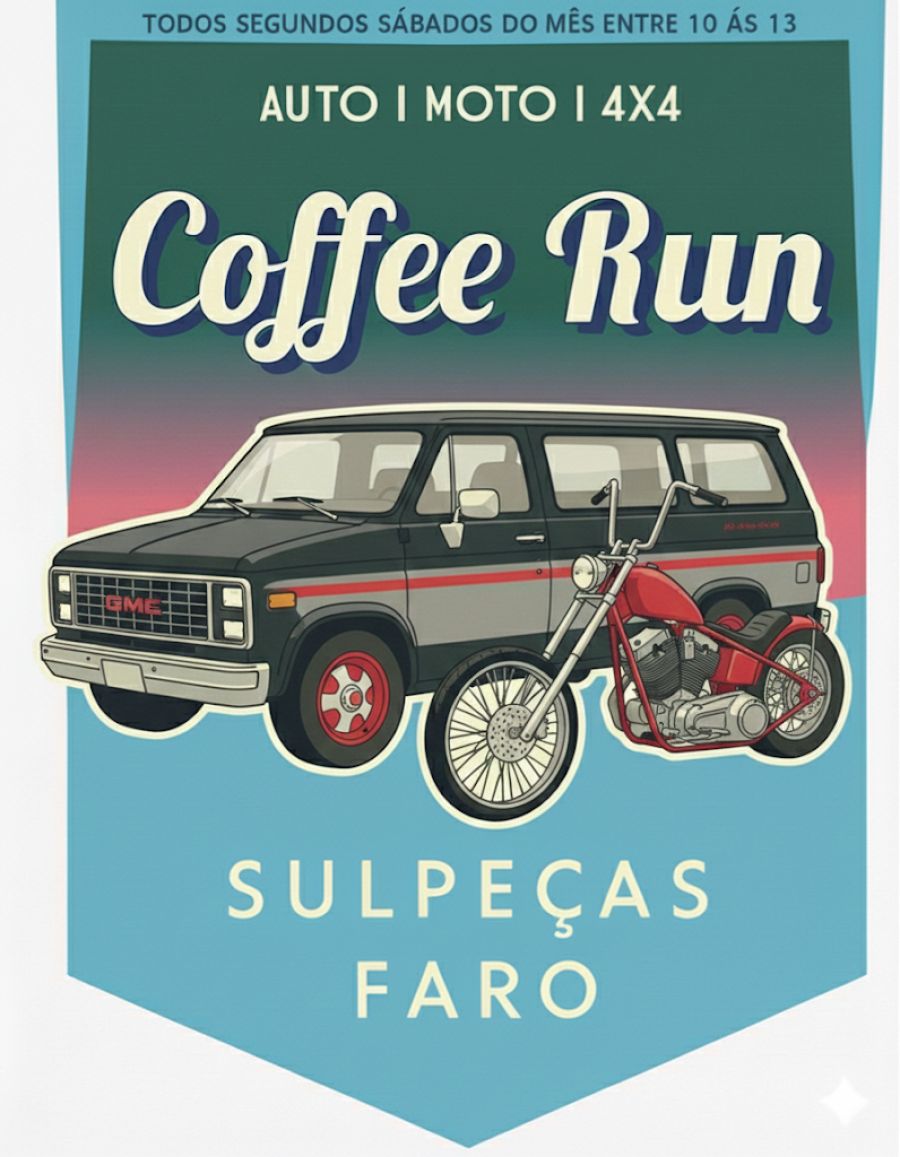 6º Coffee Run - Carros Clássicos,  Raros e Motas