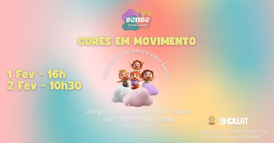 SENSE - Cores em Movimento | Espetáculo de Dança para Bebés