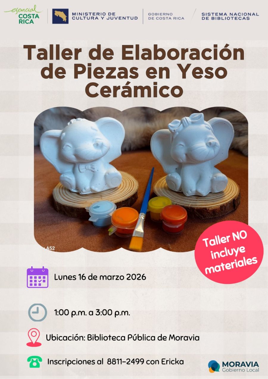 “Taller de elaboración de piezas en yeso cerámico”