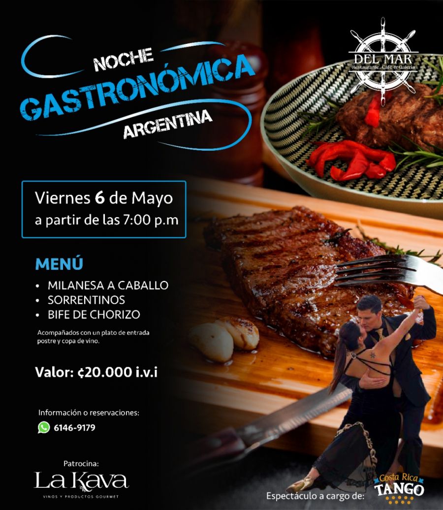 Noche Gastronómica Argentina (cena y espectáculo argentino)