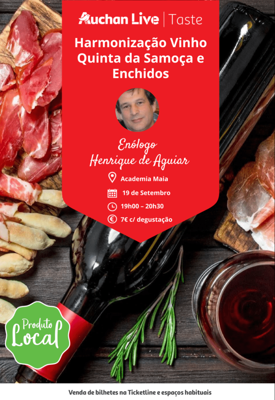 Harmonização Vinho Quinta da Samoça e Enchidos