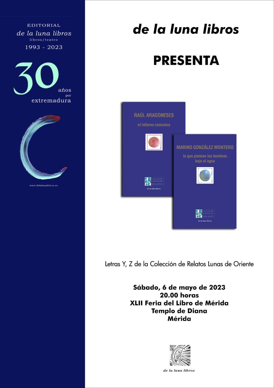 Presentaciones en la Feria del Libro de Mérida de los libros de relatos de Raúl Aragoneses y Marino González Montero