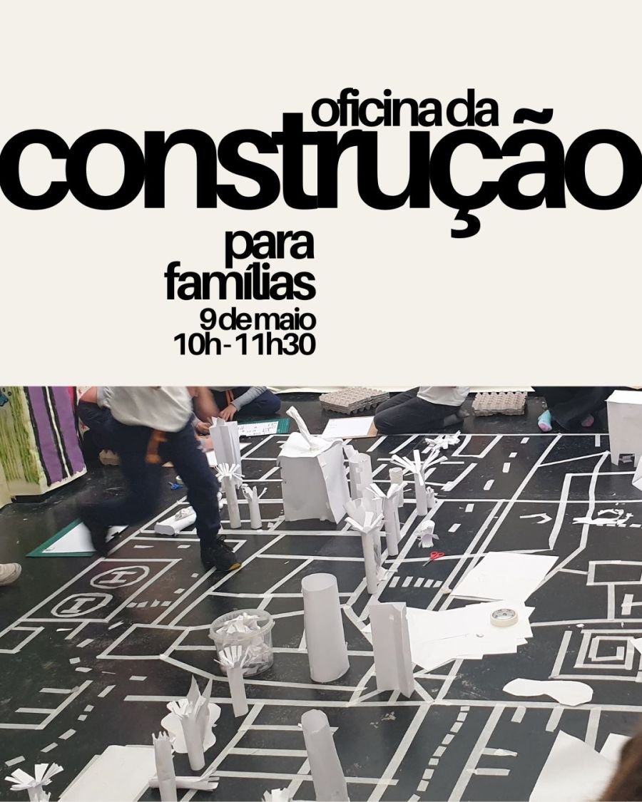 OFICINA DA CONSTRUÇÃO - Inspirada no universo visual do filme Dogville, esta oficina convida famílias a construir coletivamente uma cidade a partir de um espaço