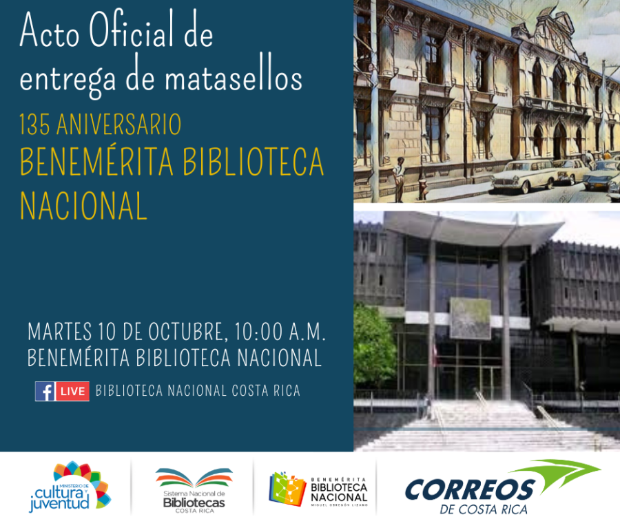 Acto oficial de entrega de matasellos 135 aniversario de la Benemérita Biblioteca Nacional