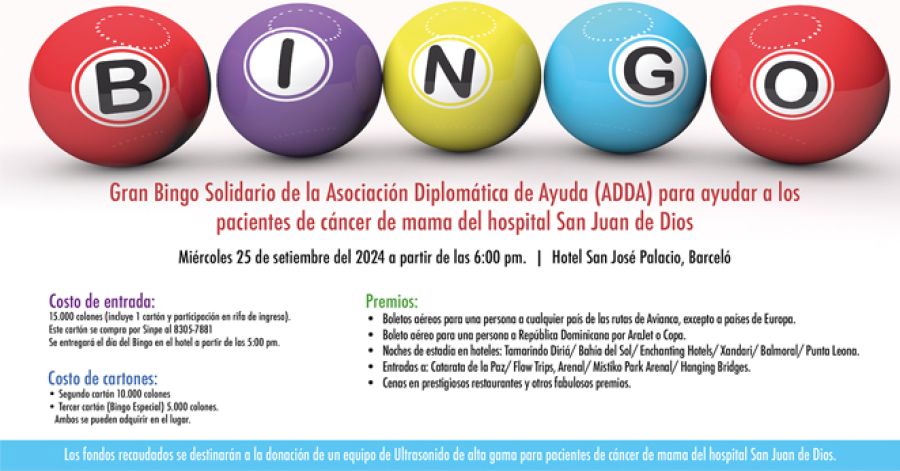 Gran Bingo Solidario de la Asociación Diplomática de Ayuda (ADDA)