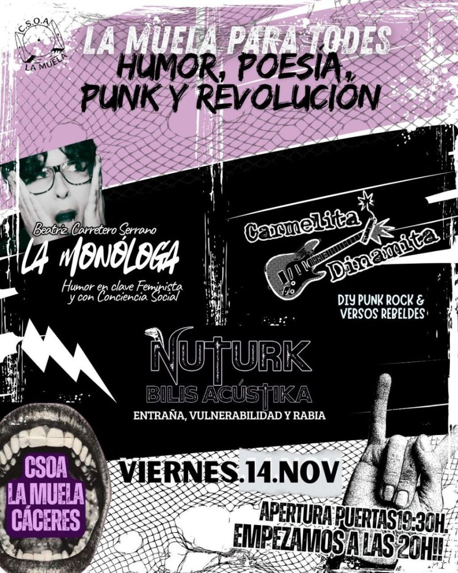 La Muela para todes - Humor, punk, poesía y revolución