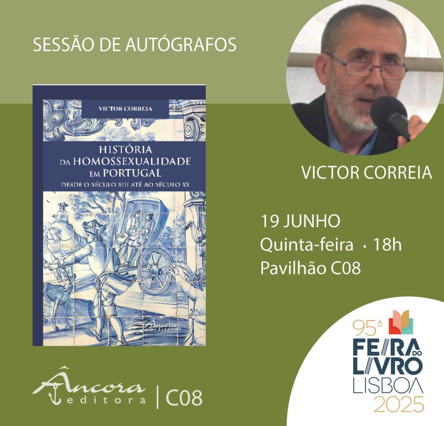 Sessão de autógrafos do livro 'HISTÓRIA DA HOMOSSEXUALIDADE EM PORTUGAL'
