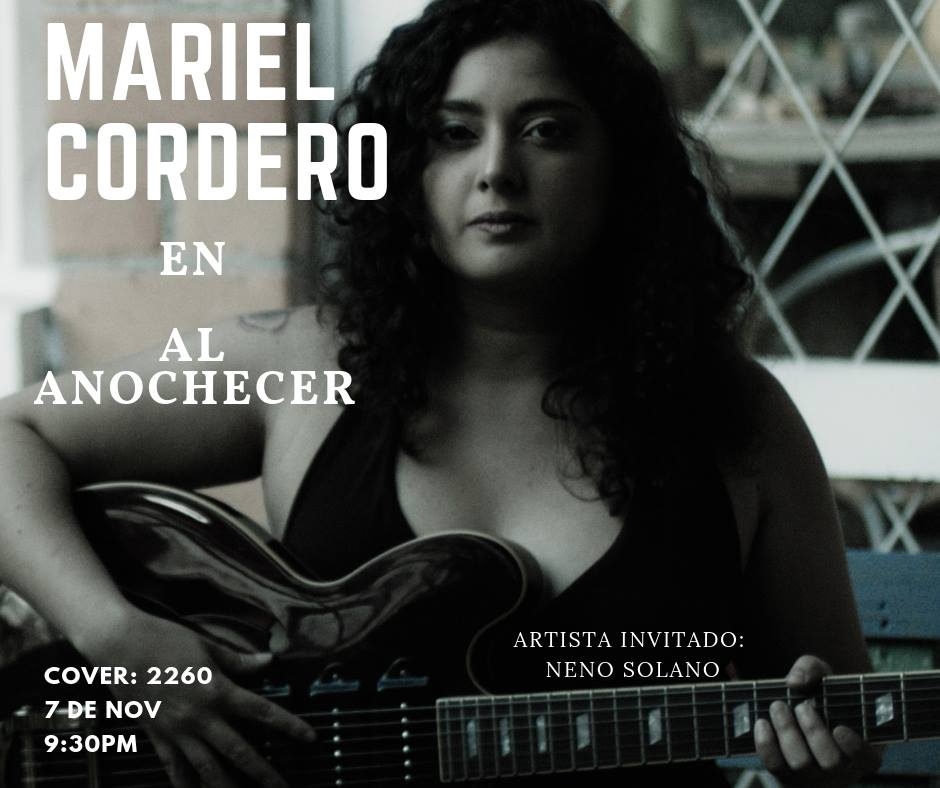 Noche de arte. Mariel Cordero. Solista, reggae y calypso