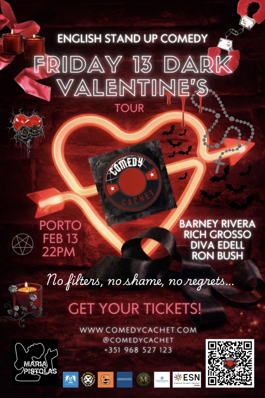 Stand Up Comedy - FRIDAY 13TH DARK VALENTINE'S - Live in Porto