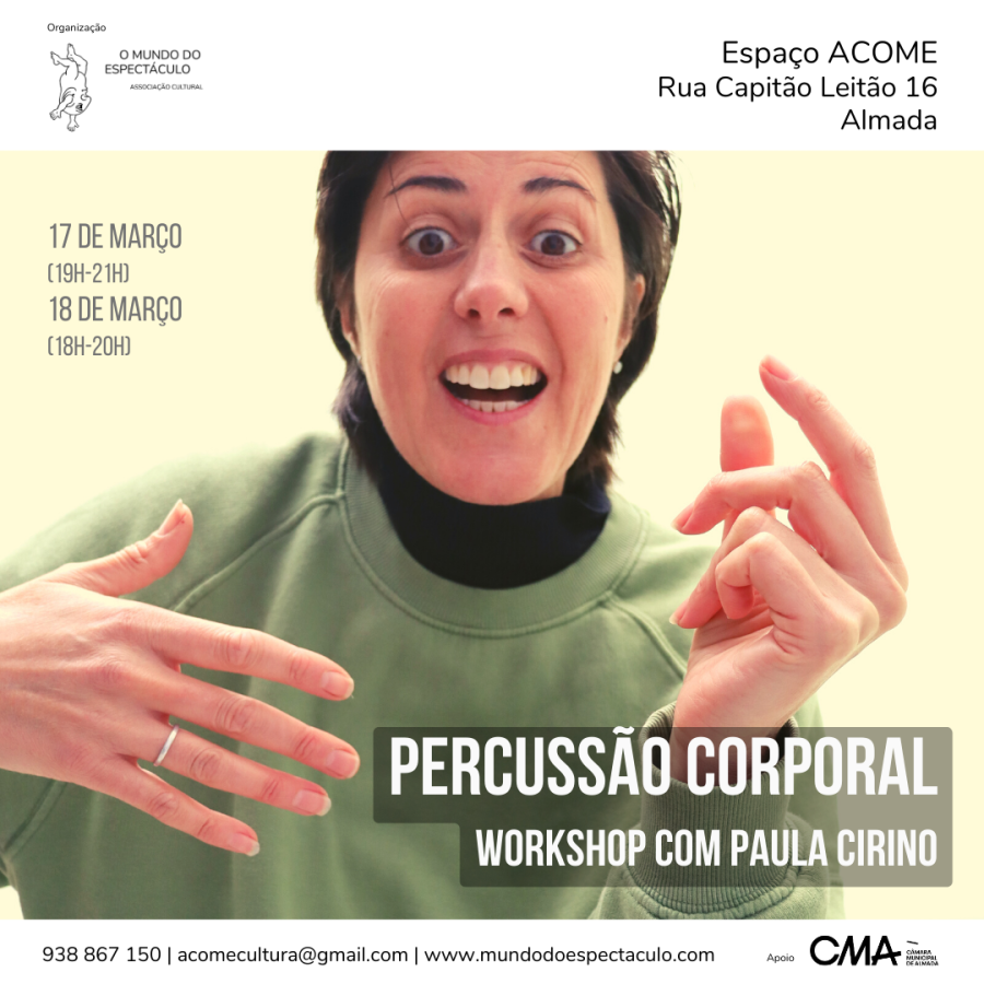 Percussão Corporal | Workshop com Paula Cirino 