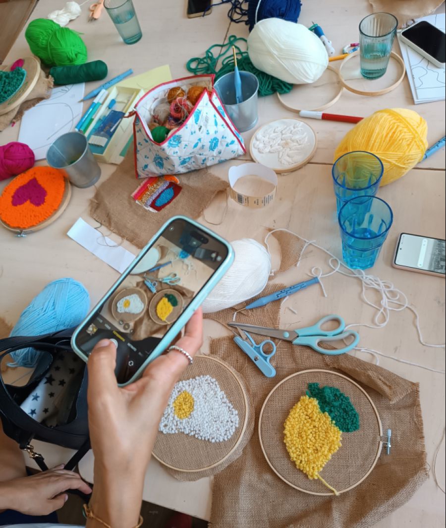 Punch needle ou fada-do-lar tudo é bordar!_Workshop pra Adultos