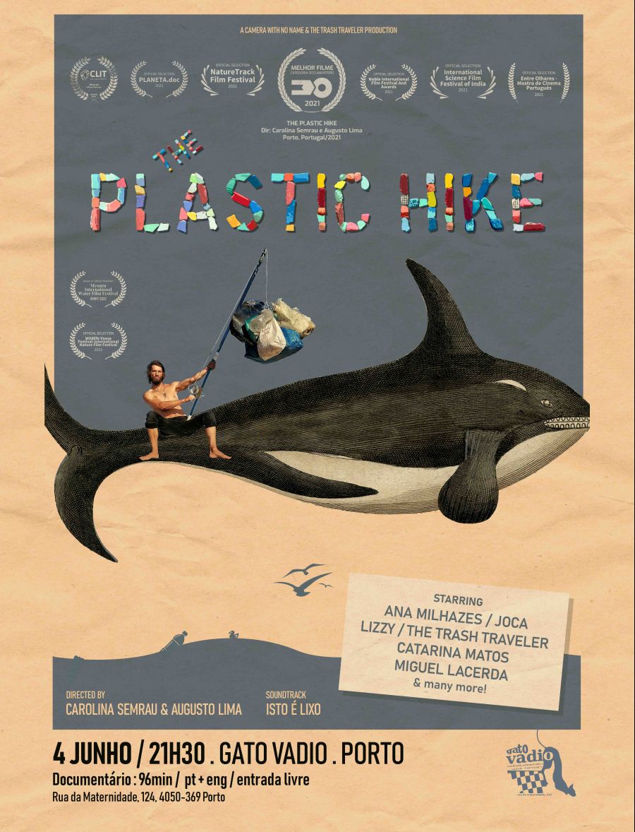 Documentário The Plastic Hike na Livraria Gato Vadio