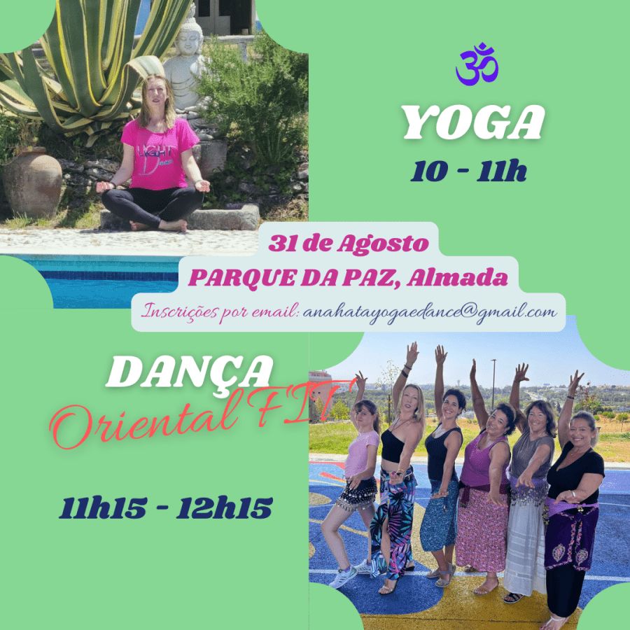 Aulas de yoga e dança oriental FIT ao ar livre