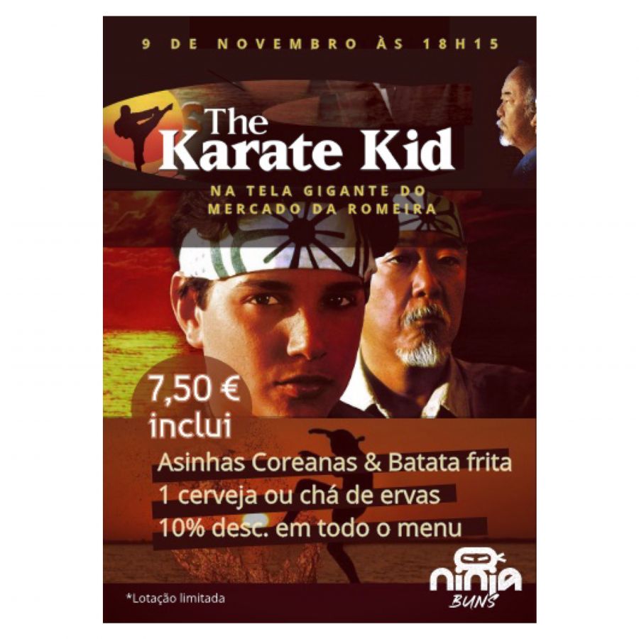 Evento em Almada - Projeção do filme Karate Kid no Mercado da Romeira