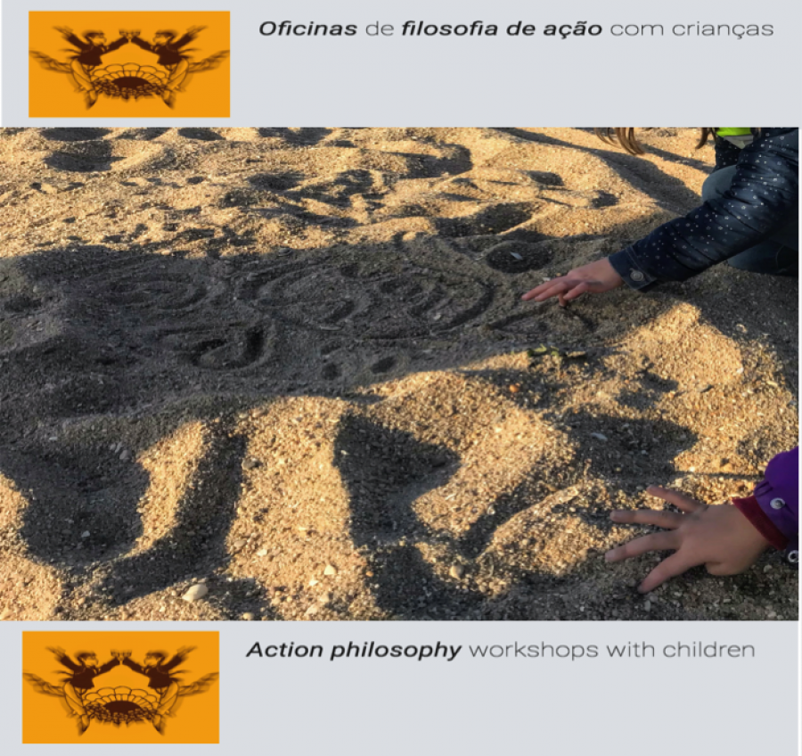 Oficina de filosofia prática com crianças na praia/ Practical philosophy workshop with children on the beach