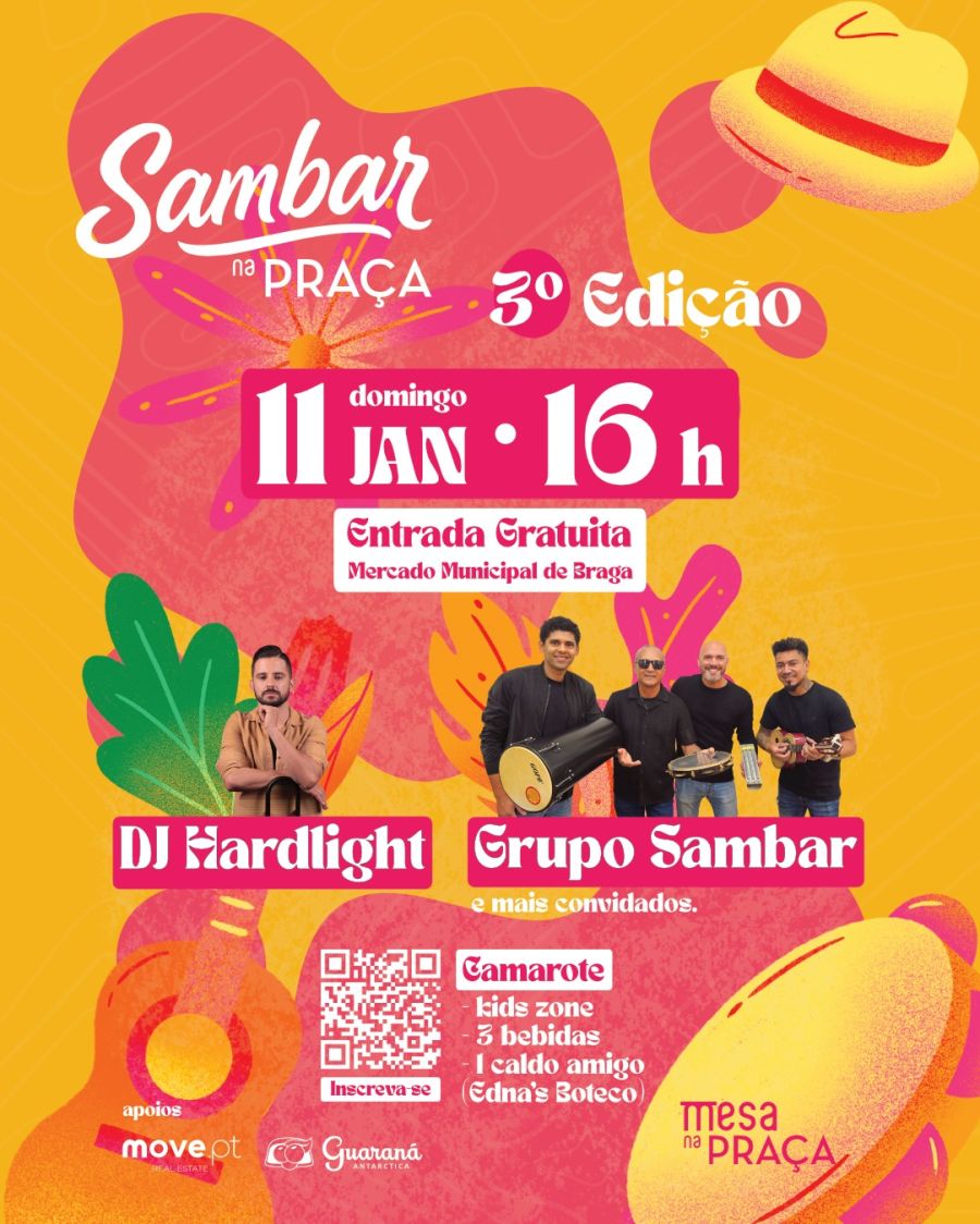 Sambar na Praça, 3ª Edição, Samba ao Vivo no Mercado Municipal de Braga