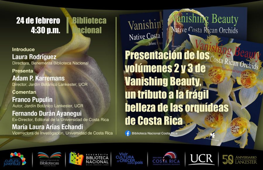 Presentación de libro. Vanishing beauty: native Costa Rican orchids, de Franco Pupulin