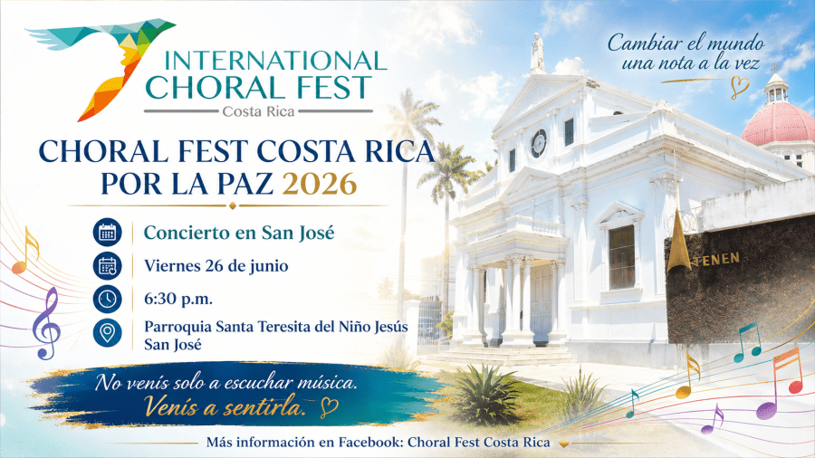 Concierto Coral por la Paz en Santa Teresita, San José