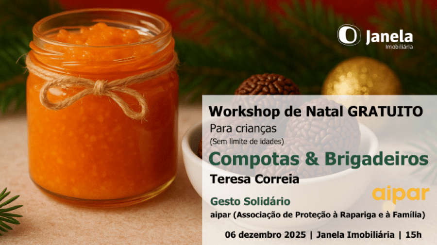 COMPOTAS & BRIGADEIROS - Workshop de Natal GRATUITO para crianças, sem limite de idades