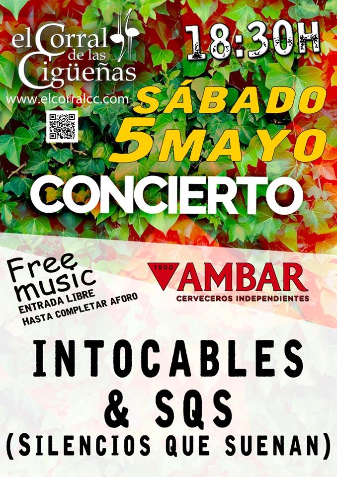 Doble concierto: INTOCABLES & SQS en El Corral de las Cigüeñas