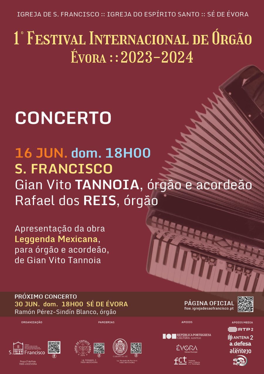 Concerto com o organista e acordeonista Gian Vito Tannoia e Rafael dos Reis