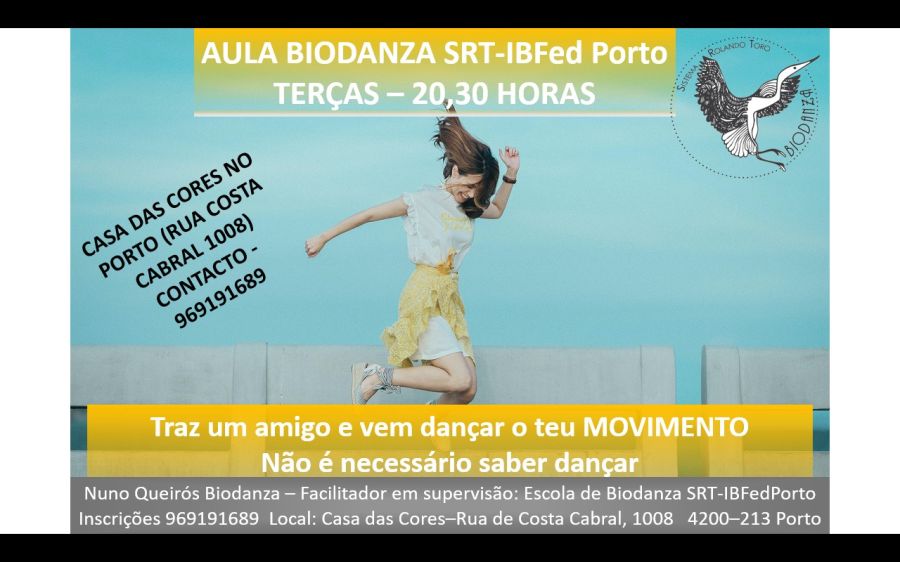 Inscrições na Aula de Biodanza - Grupo Regular de Integração