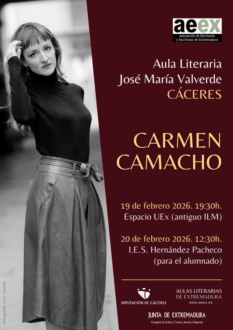 Carmen Camacho en el Aula 'José María Valverde' de la AEEX