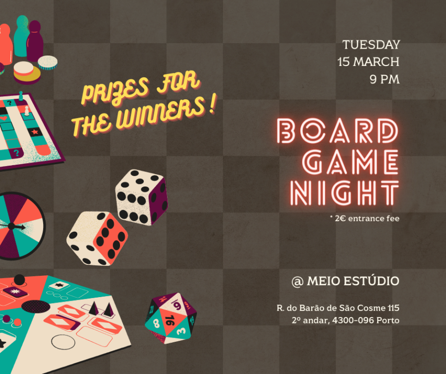 BOARD GAME NIGHT - 15 MAR : : 21H @ MEIO ESTÚDIO