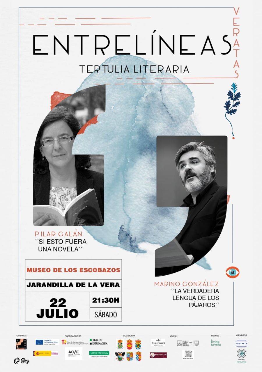 Tertulia literaria de Pilar Galán y Marino González Montero en Jarandilla de la Vera (Cáceres)