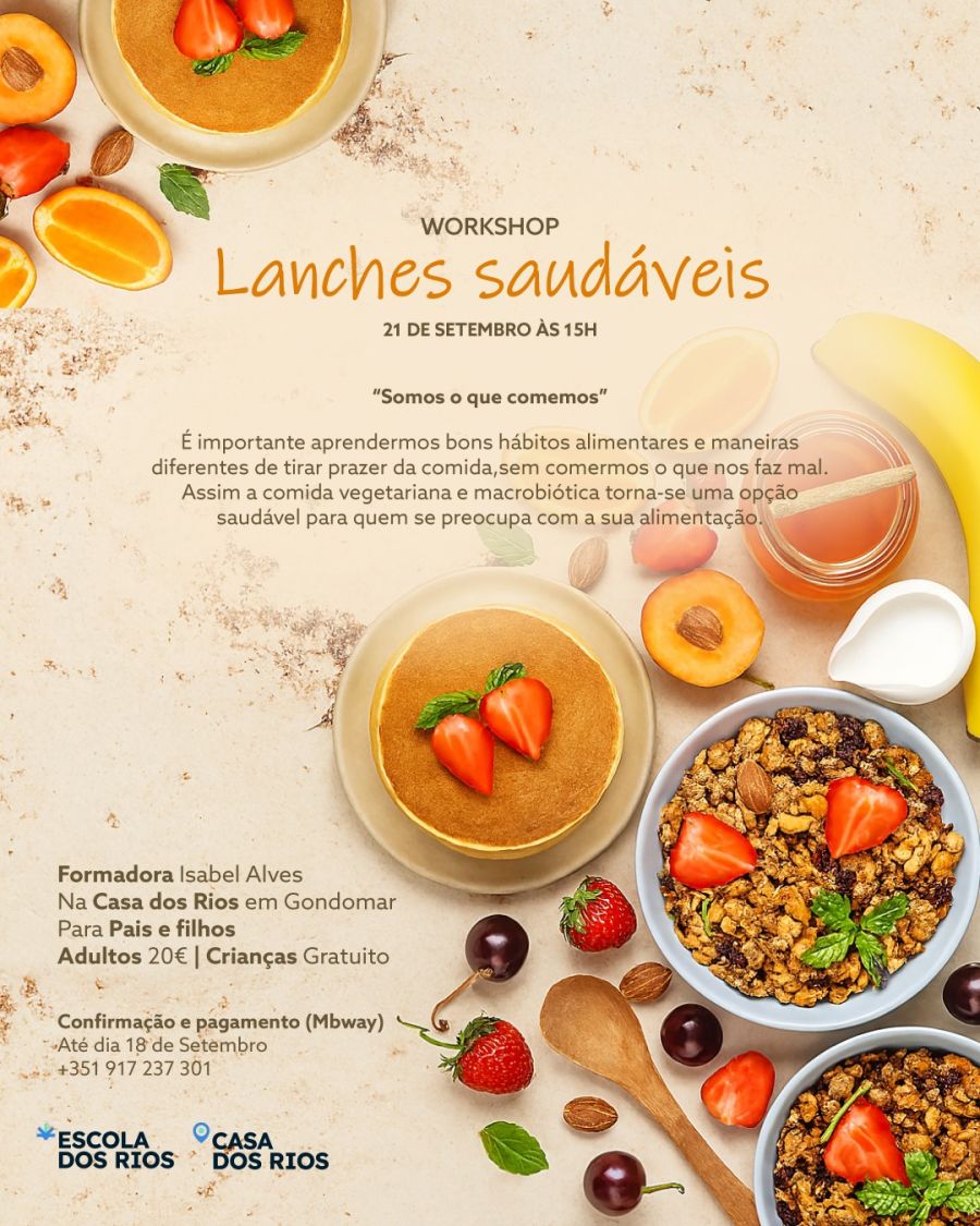 Oficina Lanches saudáveis || 21 setembro, 15h