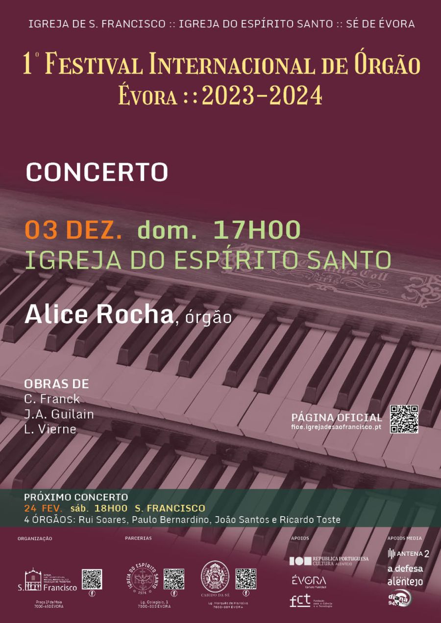 CONCERTO - 1º Festival Internacional de Órgão Évora : : 2023-2024