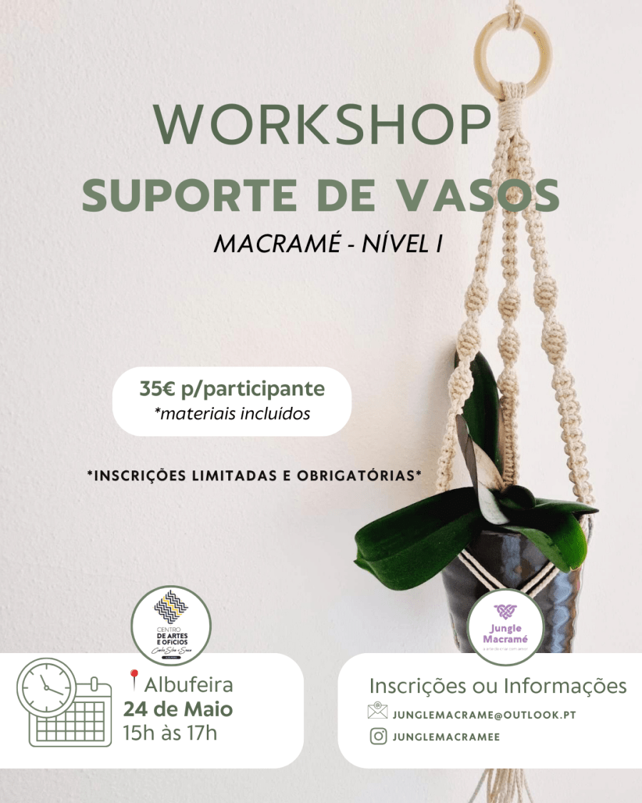 Workshop Macramé - Nível I - Suporte de Vasos