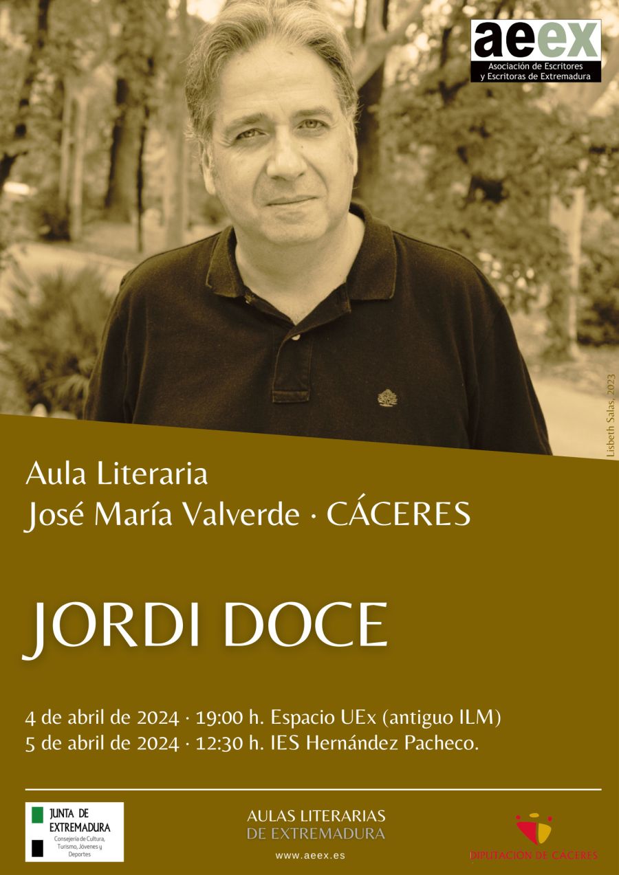 Jordi Doce en el Aula 'José María Valverde'. AEEX