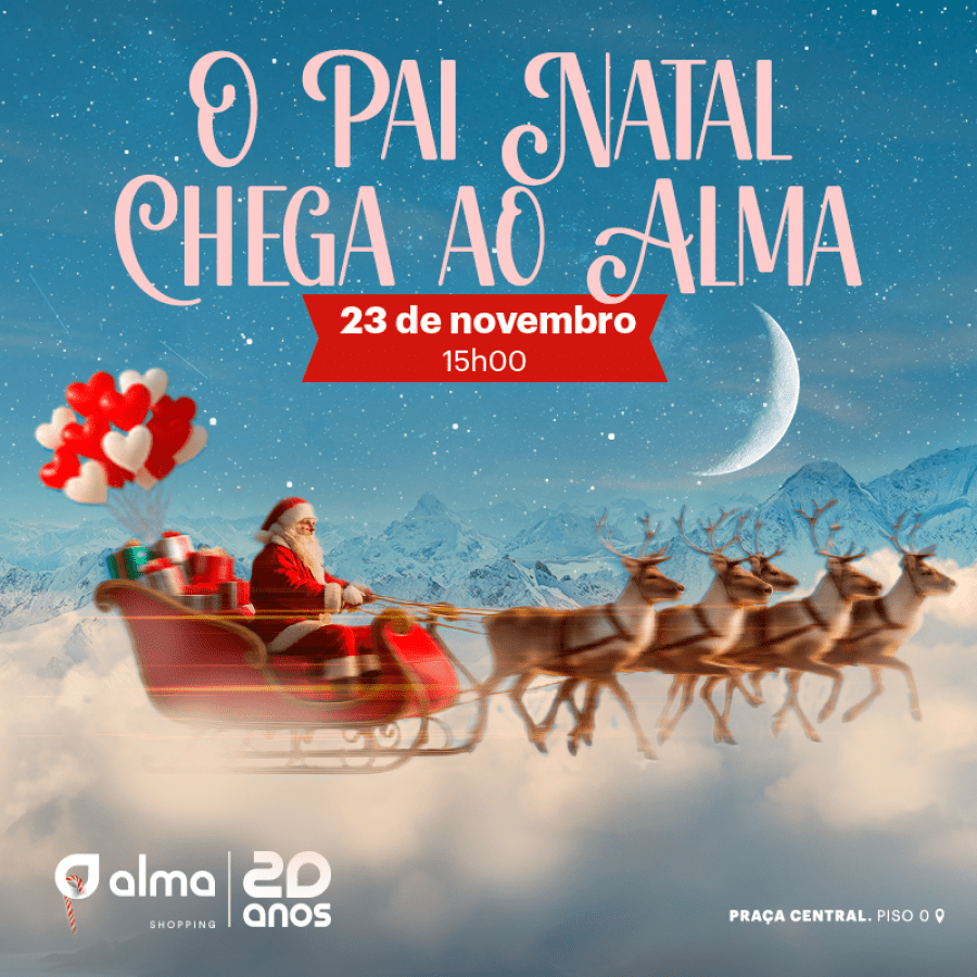 O Pai Natal chega ao Alma Shopping já no próximo domingo