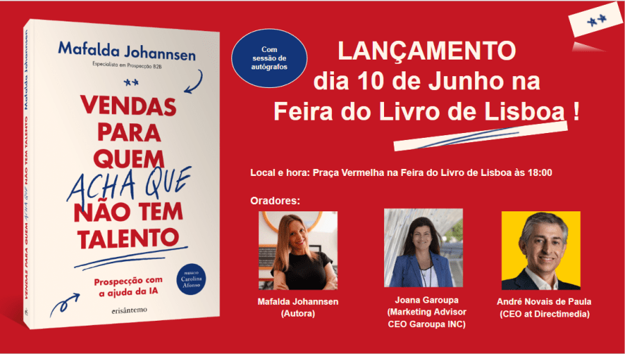 Lançamento do livro: 'Vendas Para Quem (Acha Que) Não Tem Talento'