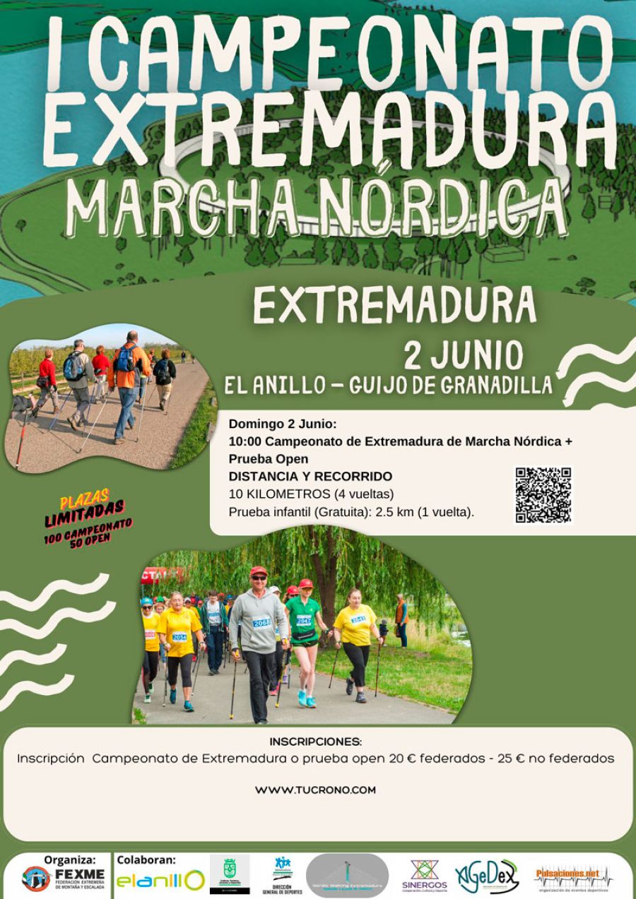 El Anillo será sede del I Campeonato de Extremadura de Marcha Nórdica