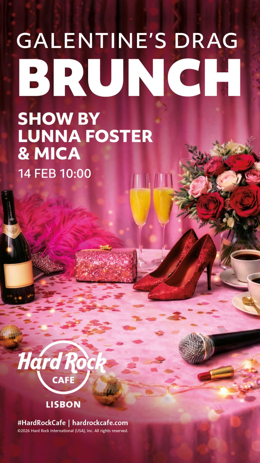 Galentine's Drag Brunch no Hard Rock Cafe Lisboa