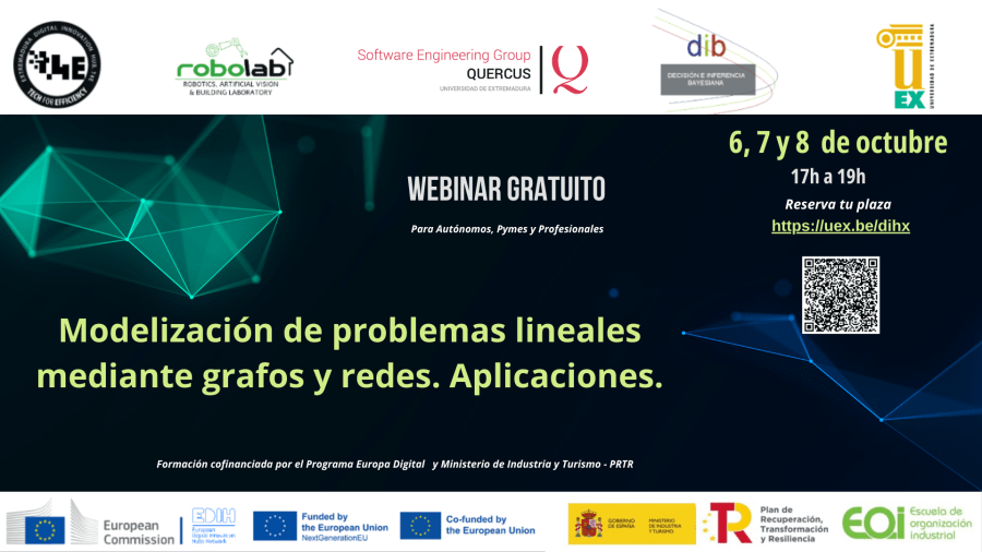 Webinar gratuito: Modelización de problemas lineales mediante grafos y redes. Aplicaciones.
