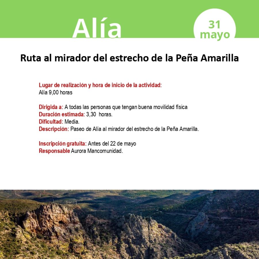 Ruta al mirador del estrecho de la Peña Amarilla
