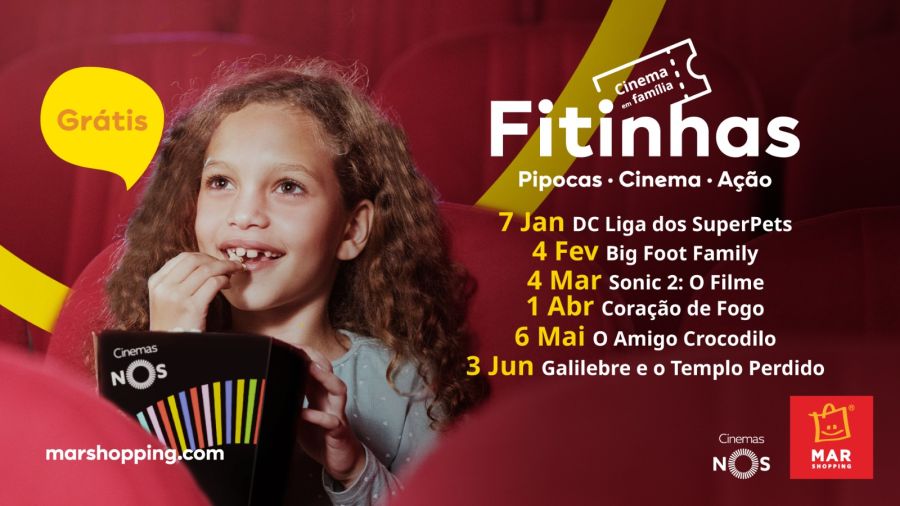 “Fitinhas” de março apresenta “Sonic 2 – o Filme” gratuito no MAR Shopping Algarve