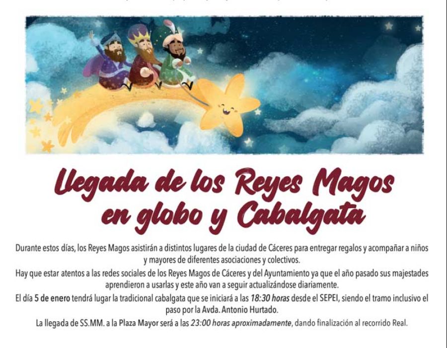 Reyes Magos | LLEGADA DE LOS REYES MAGOS EN GLOBO Y CABALGATA