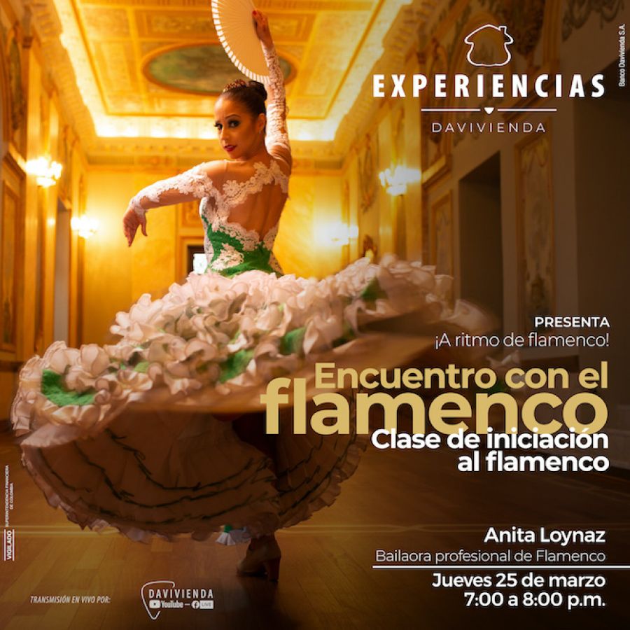 Clase de iniciación al Flamenco. Experiencias Davivienda