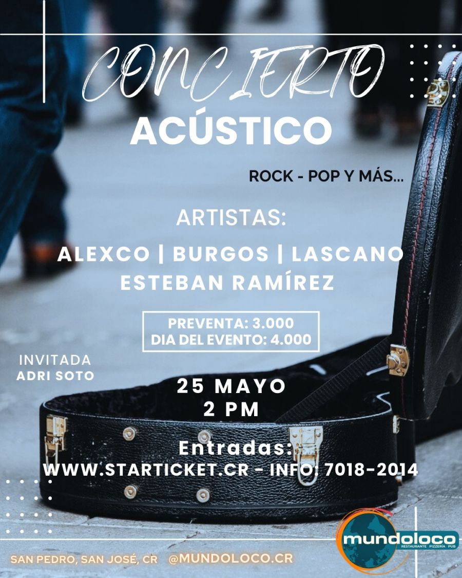 Concierto Acústico - Rock, Pop y más...