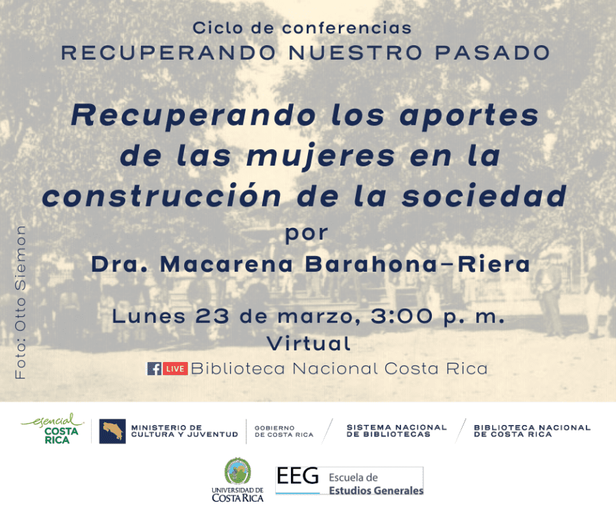 Conferencia virtual 'Recuperando los aportes de las mujeres en la construcción de la sociedad'